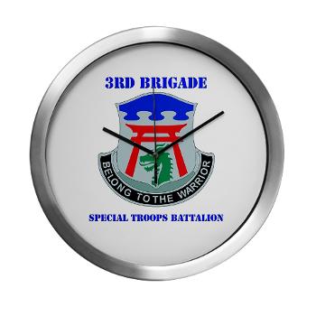 101ABN3BSTB - M01 - 03 - DUI - 3rd Brigade - Special Troops Battalion with Text - Modern Wall Clock