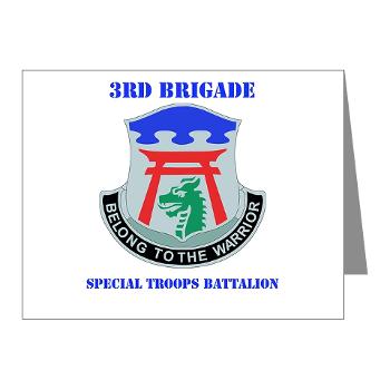 101ABN3BSTB - M01 - 02 - DUI - 3rd Brigade - Special Troops Battalion with Text - Note Cards (Pk of 20)