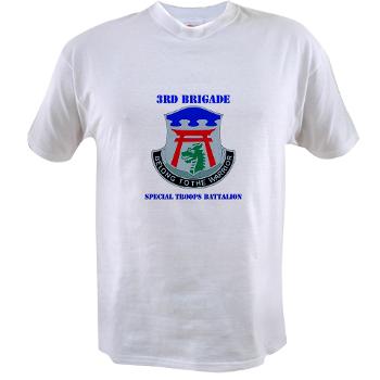 101ABN3BSTB - A01 - 04 - DUI - 3rd Brigade - Special Troops Battalion with Text - Value T-Shirt