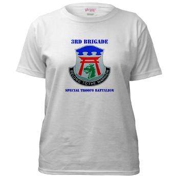 101ABN3BSTB - A01 - 04 - DUI - 3rd Brigade - Special Troops Battalion with Text - Women's T-Shirt