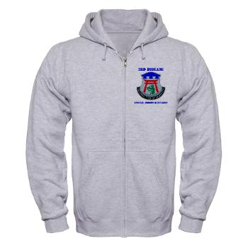 101ABN3BSTB - A01 - 03 - DUI - 3rd Brigade - Special Troops Battalion with Text - Zip Hoodie