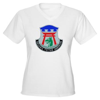 101ABN3BSTB - A01 - 04 - DUI - 3rd Brigade - Special Troops Battalion - Women's V-Neck T-Shirt