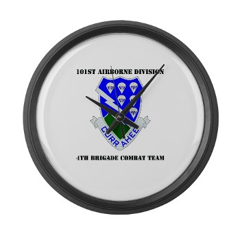 101ABN4BCT - M01 - 03 - DUI - 4th BCT with text - Large Wall Clock