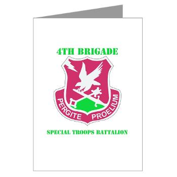 101ABN4BSTB - M01 - 02 - DUI - 4th Bde - Special Troops Bn with Text - Greeting Cards (Pk of 10)