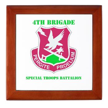 101ABN4BSTB - M01 - 03 - DUI - 4th Bde - Special Troops Bn with Text - Keepsake Box