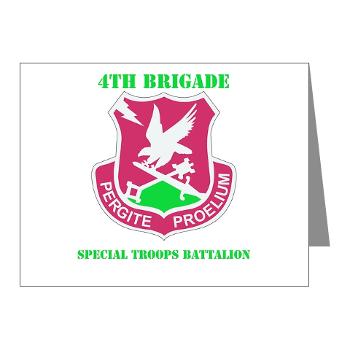 101ABN4BSTB - M01 - 02 - DUI - 4th Bde - Special Troops Bn with Text - Note Cards (Pk of 20)