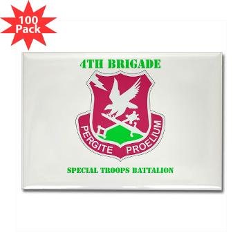 101ABN4BSTB - M01 - 01 - DUI - 4th Bde - Special Troops Bn with Text - Rectangle Magnet (100 pack)