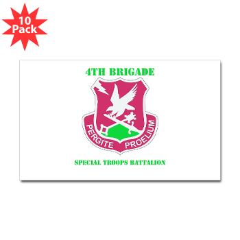 101ABN4BSTB - M01 - 01 - DUI - 4th Bde - Special Troops Bn with Text - Sticker (Rectangle 10 pk)