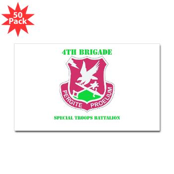 101ABN4BSTB - M01 - 01 - DUI - 4th Bde - Special Troops Bn with Text - Sticker (Rectangle 50 pk)