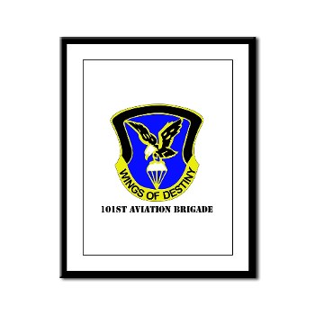 101ABNCAB - M01 - 02 - DUI - 101st Aviation Brigade - Wings of Destiny with Text - Framed Panel Print