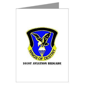 101ABNCAB - M01 - 02 - DUI - 101st Aviation Brigade - Wings of Destiny with Text - Greeting Cards (Pk of 10)