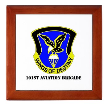 101ABNCAB - M01 - 03 - DUI - 101st Aviation Brigade - Wings of Destiny with Text - Keepsake Box