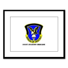 101ABNCAB - M01 - 02 - DUI - 101st Aviation Brigade - Wings of Destiny with Text - Large Framed Print