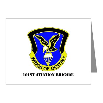 101ABNCAB - M01 - 02 - DUI - 101st Aviation Brigade - Wings of Destiny with Text - Note Cards (Pk of 20)