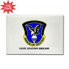 101ABNCAB - M01 - 01 - DUI - 101st Aviation Brigade - Wings of Destiny with Text - Rectangle Magnet (100 pack)