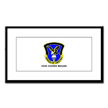 101ABNCAB - M01 - 02 - DUI - 101st Aviation Brigade - Wings of Destiny with Text - Small Framed Print
