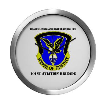 101ABNCABHHC - M01 - 03 - DUI - Headquarter and Headquarters Coy with Text - Modern Wall Clock
