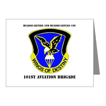 101ABNCABHHC - M01 - 02 - DUI - Headquarter and Headquarters Coy with Text - Note Cards (Pk of 20) - Click Image to Close