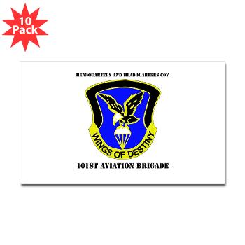 101ABNCABHHC - M01 - 01 - DUI - Headquarter and Headquarters Coy with Text - Sticker (Rectangle 10 pk)