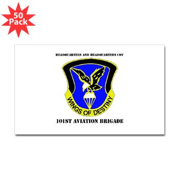 101ABNCABHHC - M01 - 01 - DUI - Headquarter and Headquarters Coy with Text - Sticker (Rectangle 50 pk)