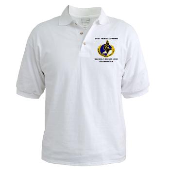 101ABNHHB - A01 - 04 - 101st Headquarters and Headquarters Battalion with Text Golf Shirt