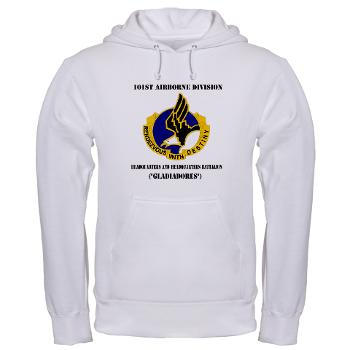 101ABNHHB - A01 - 03 - 101st Headquarters and Headquarters Battalion with Text Hooded Sweatshirt