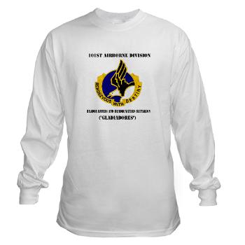 101ABNHHB - A01 - 03 - 101st Headquarters and Headquarters Battalion with Text Long Sleeve T-Shirt