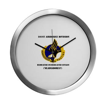 101ABNHHB - M01 - 03 - 101st Headquarters and Headquarters Battalion with Text Modern Wall Clock