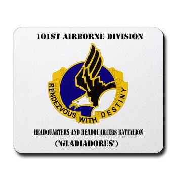 101ABNHHB - M01 - 03 - 101st Headquarters and Headquarters Battalion with Text Mousepad - Click Image to Close