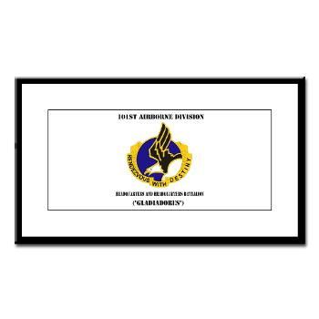 101ABNHHB - M01 - 02 - 101st Headquarters and Headquarters Battalion with Text Small Framed Print