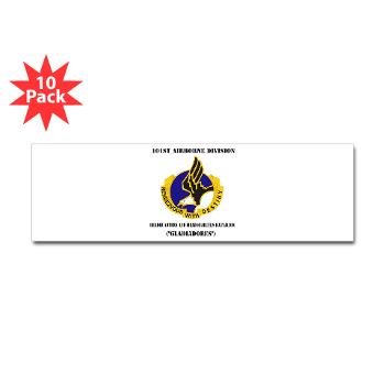101ABNHHB - M01 - 01 - 101st Headquarters and Headquarters Battalion with Text Sticker (Bumper 10 pk)