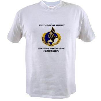 101ABNHHB - A01 - 04 - 101st Headquarters and Headquarters Battalion with Text Value T-Shirt - Click Image to Close