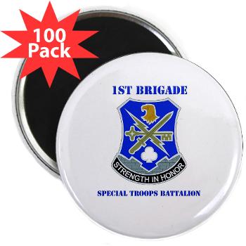 101ABN1BCT1BSTB - M01 - 01 - DUI - 1st Bde - Special Troops Bn with Text - 2.25" Magnet (100 pack)