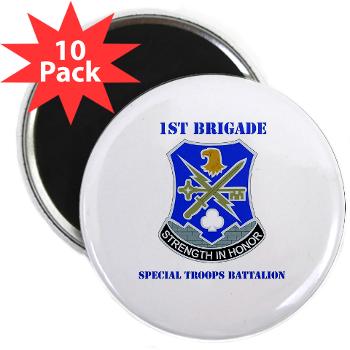 101ABN1BCT1BSTB - M01 - 01 - DUI - 1st Bde - Special Troops Bn with Text - 2.25" Magnet (10 pack)