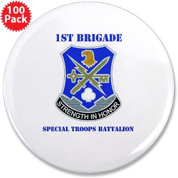 101ABN1BCT1BSTB - M01 - 01 - DUI - 1st Bde - Special Troops Bn with Text - 3.5" Button (100 pack)