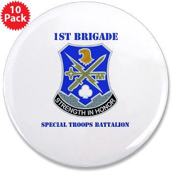 101ABN1BCT1BSTB - M01 - 01 - DUI - 1st Bde - Special Troops Bn with Text - 3.5" Button (10 pack)