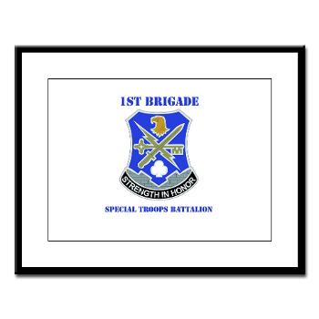 101ABN1BCT1BSTB - M01 - 02 - DUI - 1st Bde - Special Troops Bn with Text - Large Framed Print