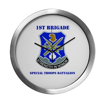 101ABN1BCT1BSTB - M01 - 03 - DUI - 1st Bde - Special Troops Bn with Text - Modern Wall Clock