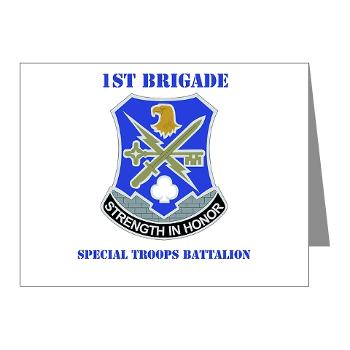 101ABN1BCT1BSTB - M01 - 02 - DUI - 1st Bde - Special Troops Bn with Text - Note Cards (Pk of 20)