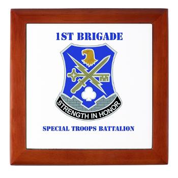 101ABN1BCT1BSTB - M01 - 03 - DUI - 1st Bde - Special Troops Bn with Text - Keepsake Box