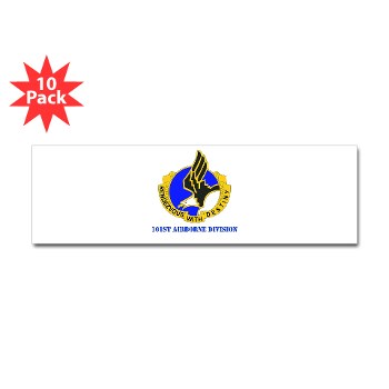 101ABN - M01 - 01 - DUI - 101st Airborne Division with Text Sticker (Bumper 10 pack) - Click Image to Close