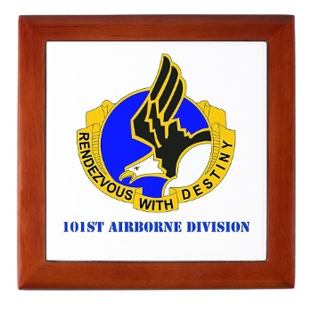 101ABN - M01 - 03 - DUI - 101st Airborne Division with Text Keepsake Box