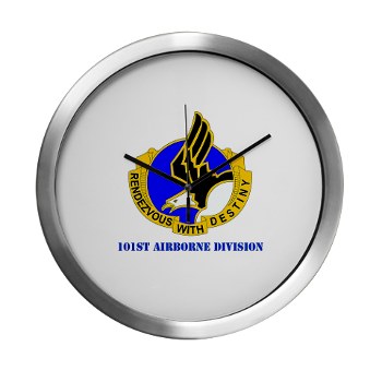 101ABN - M01 - 03 - DUI - 101st Airborne Division with Text Modern Wall Clock