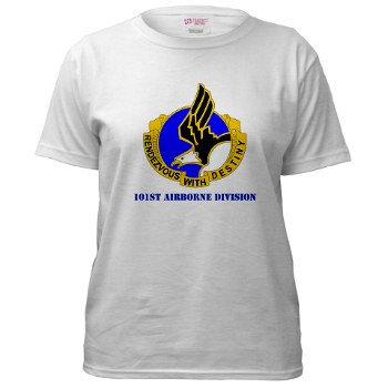 101ABN - A01 - 04 - DUI - 101st Airborne Division with Text Women's T-Shirt