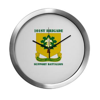 101BSB - M01 - 03 - DUI - 101st Bde - Support Bn with Text - Modern Wall Clock