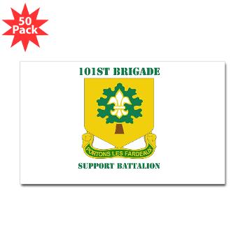 101BSB - M01 - 01 - DUI - 101st Bde - Support Bn with Text - Sticker (Rectangle 50 pk)