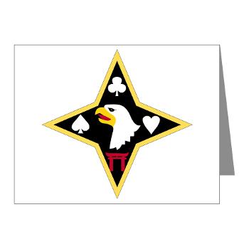 101SB - M01 - 02 - DUI - 101st Sustainment Brigade "Life Liners" - Note Cards (Pk of 20)