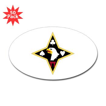 101SB - M01 - 01 - DUI - 101st Sustainment Brigade "Life Liners" - Sticker (Oval 50 pk)
