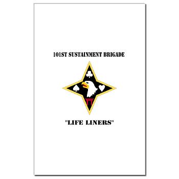 101SB - M01 - 02 - DUI - 101st Sustainment Brigade "Life Liners" with Text - Mini Poster Print