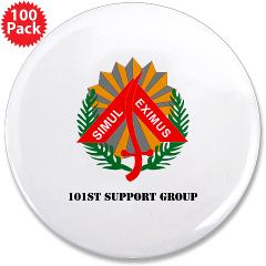 101SG - M01 - 01 - 101st Support Group with Text - 3.5" Button (100 pack)